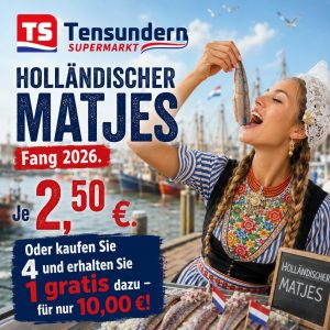 Frische Holländischer Matjes, Doppeltes Filet 4+1 Gratis !!!