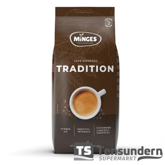 Minges Café Espresso Tradition 1000 Gramm Bohnen